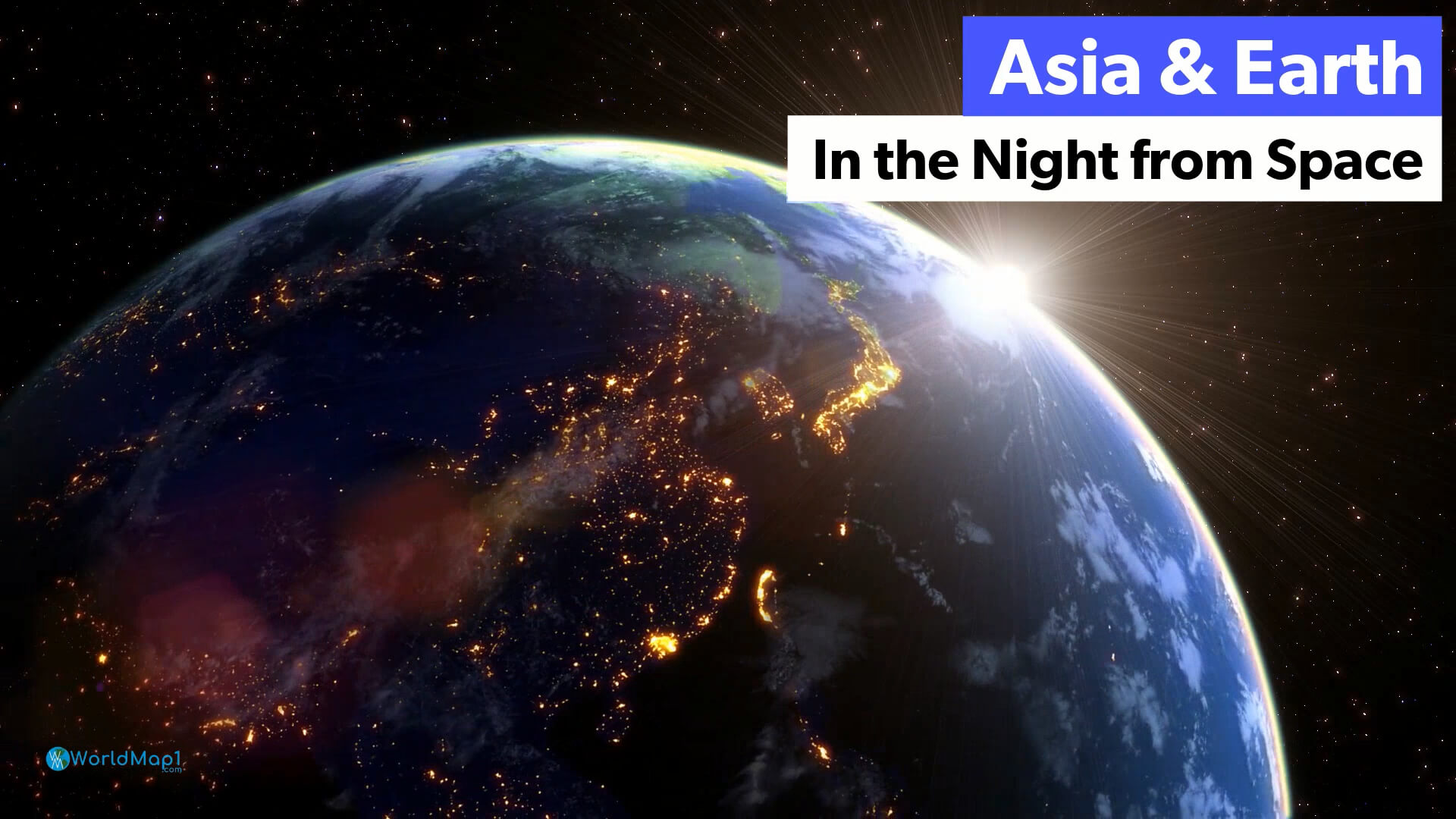 Asia and Earth in the Night